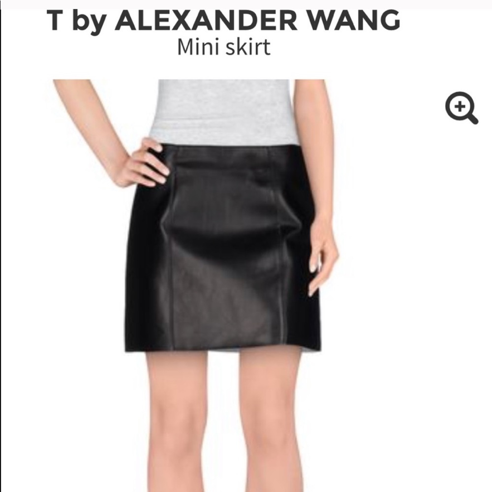 T by Alexander Wang Leather Mini Skirt
